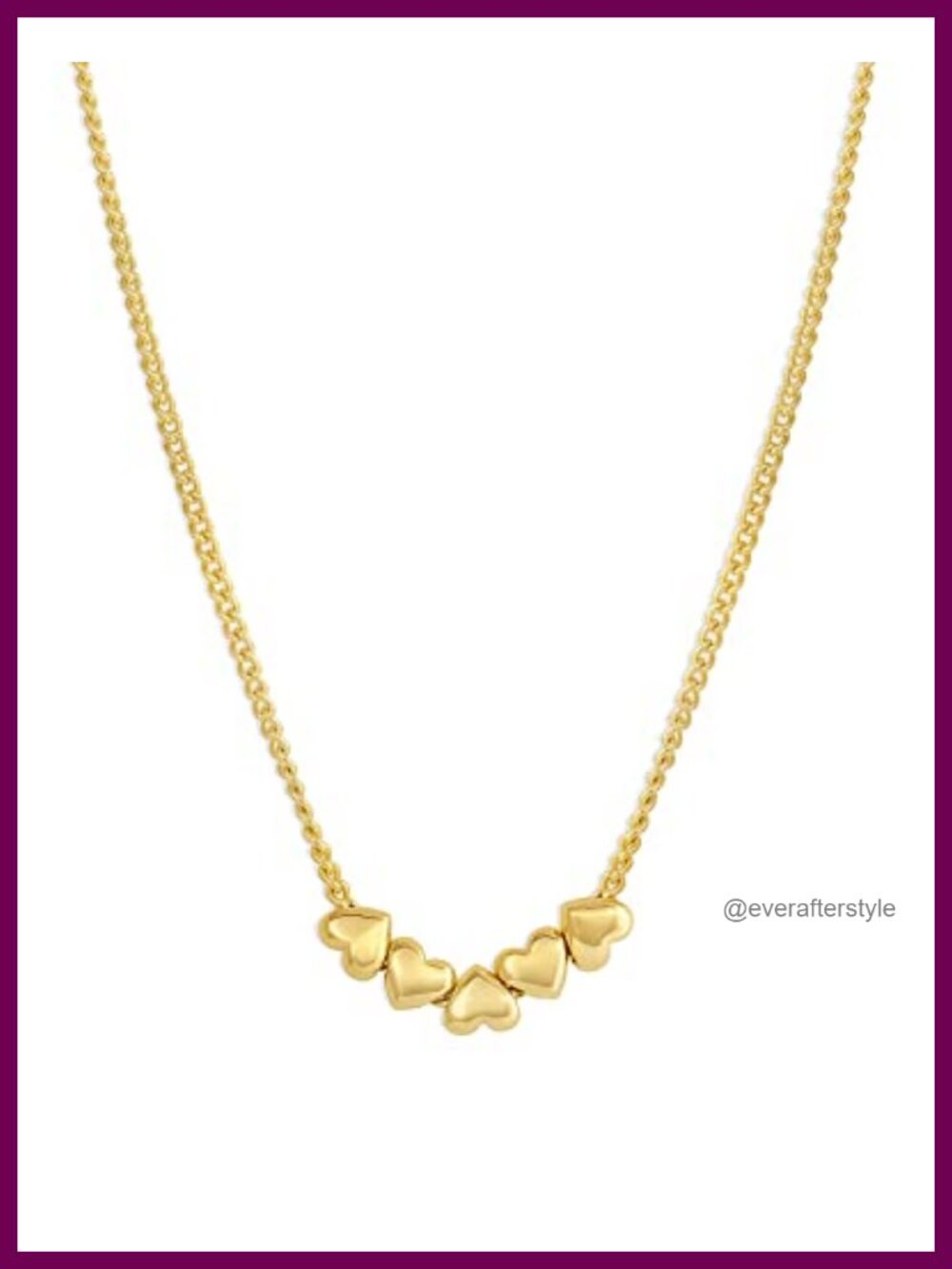 18k Gold Plated Heart Charm Necklace Layering Chain